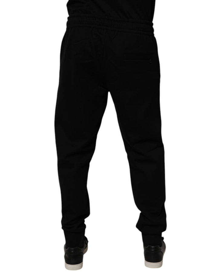 Black Cotton Blend Jogger Sweatpants Pants