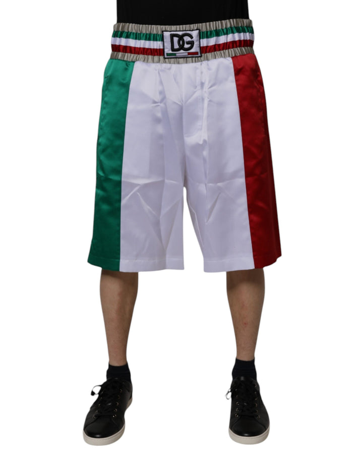 Multicolor Italia Polyester Bermuda Shorts