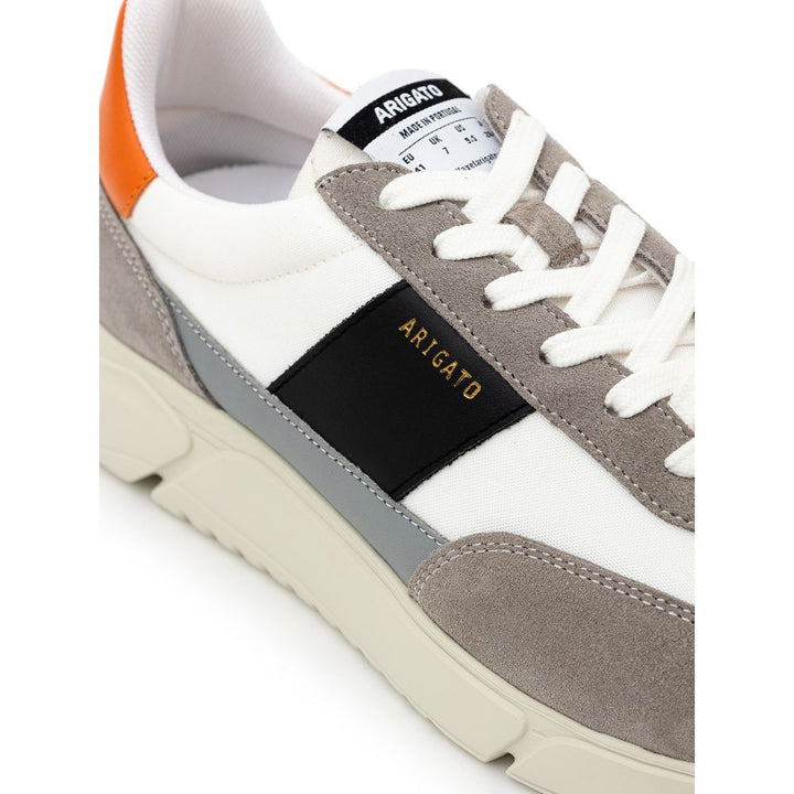 Bicolor Fabric And Leather Sneaker