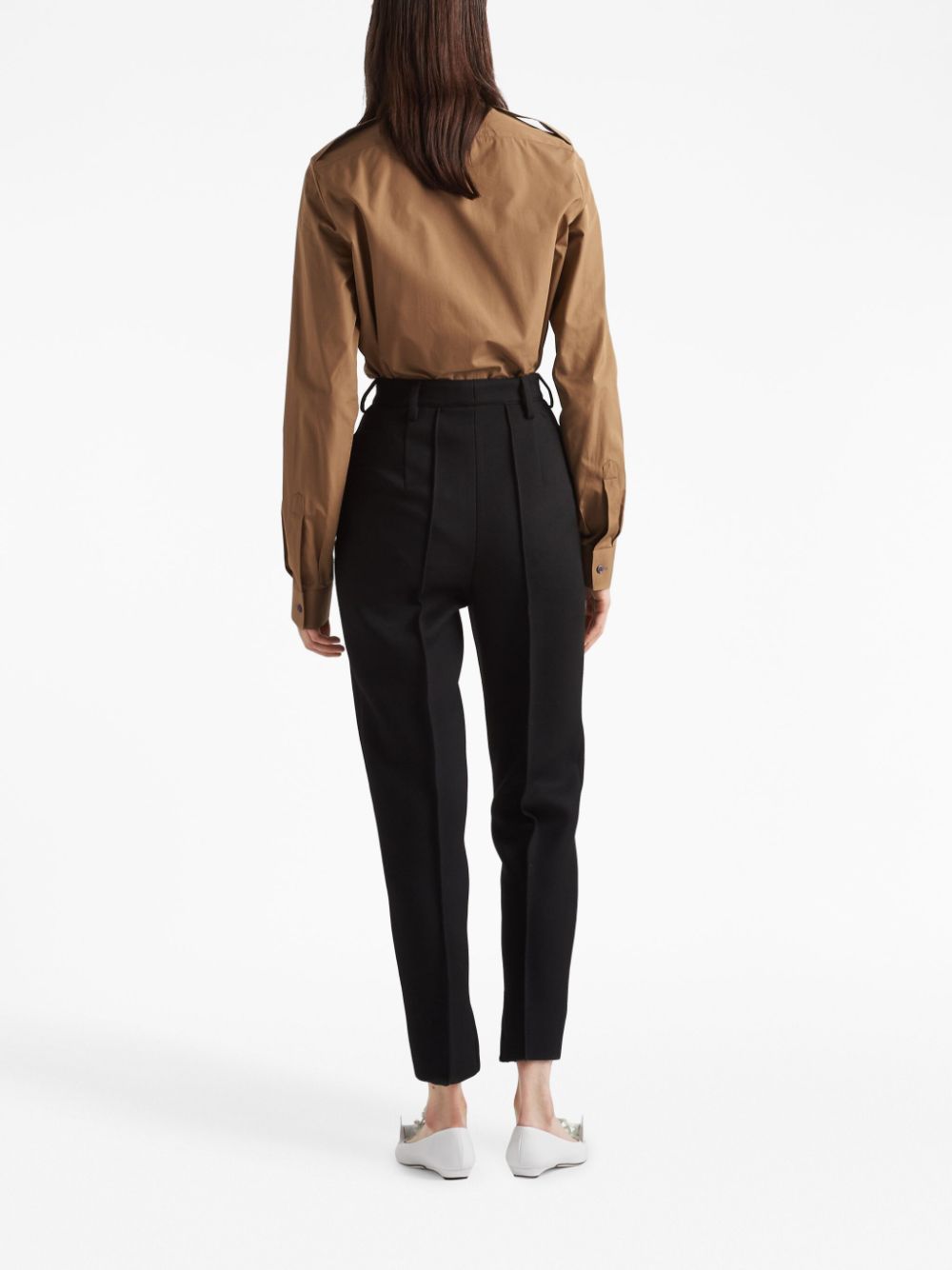 PRADA high-waist skinny-cut trousers-2