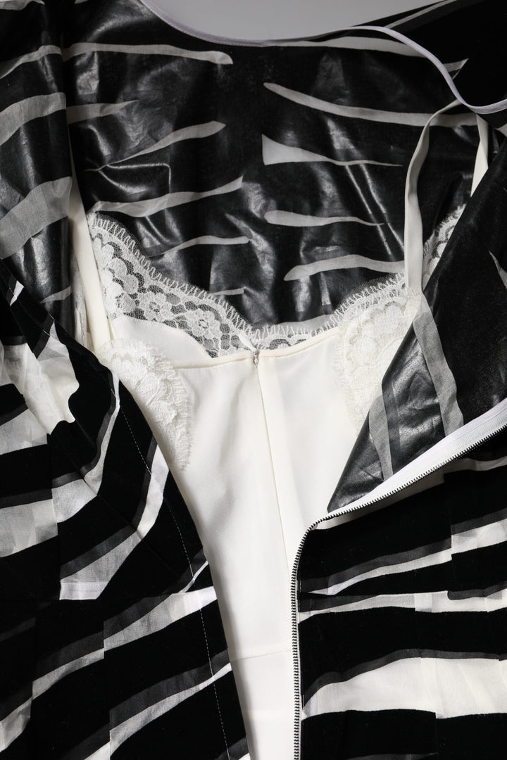 Dolce & Gabbana Black White Zebra A-line Sheath Mini Dress
