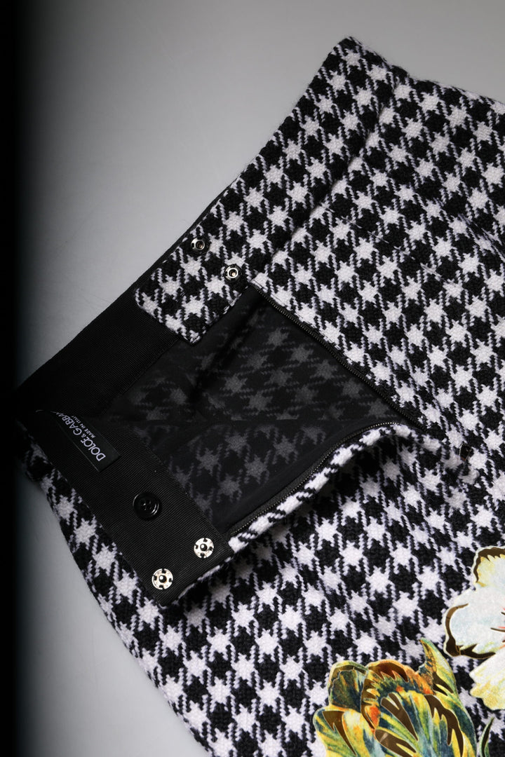 Multicolor Floral Print High Waist Pencil Cut Skirt