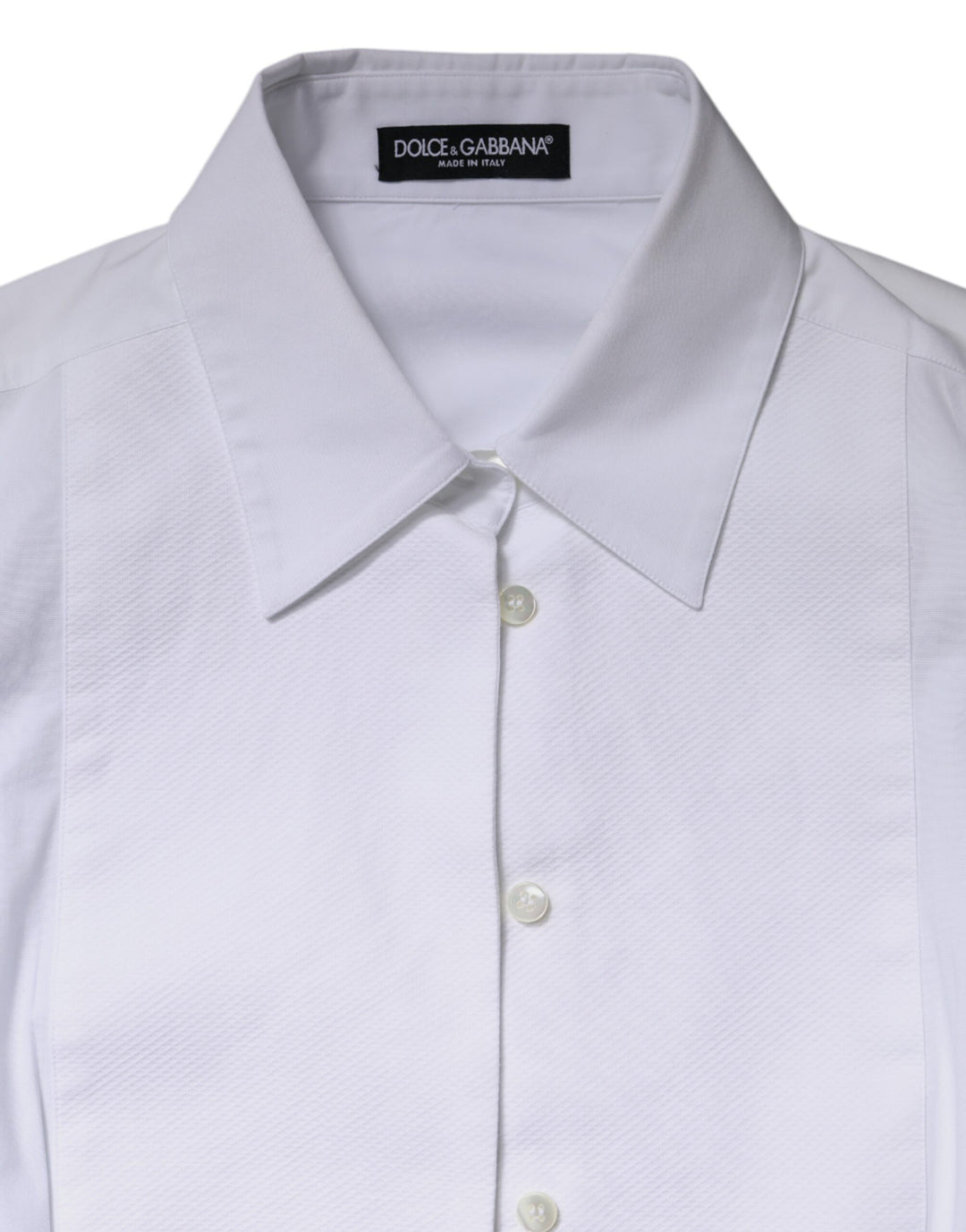 White Cotton Dress Collared Dress Shirt Top