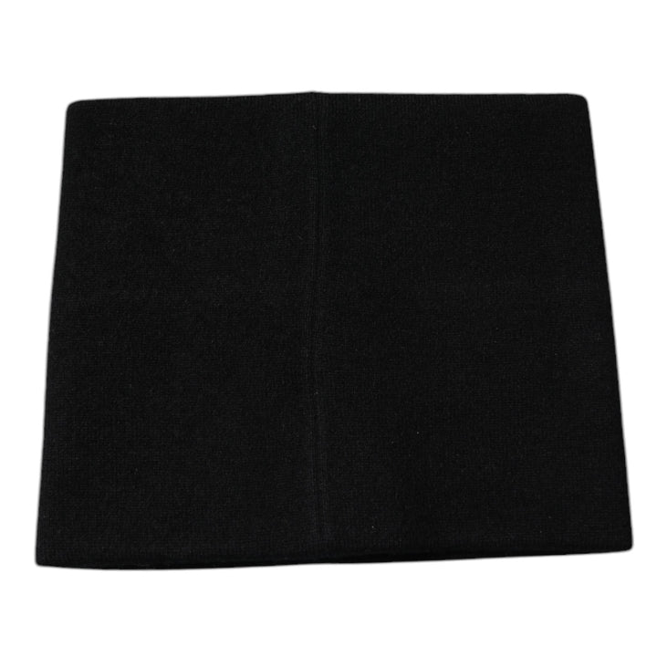 Dolce & Gabbana Black Cashmere DG Logo Square Handkerchief Scarf