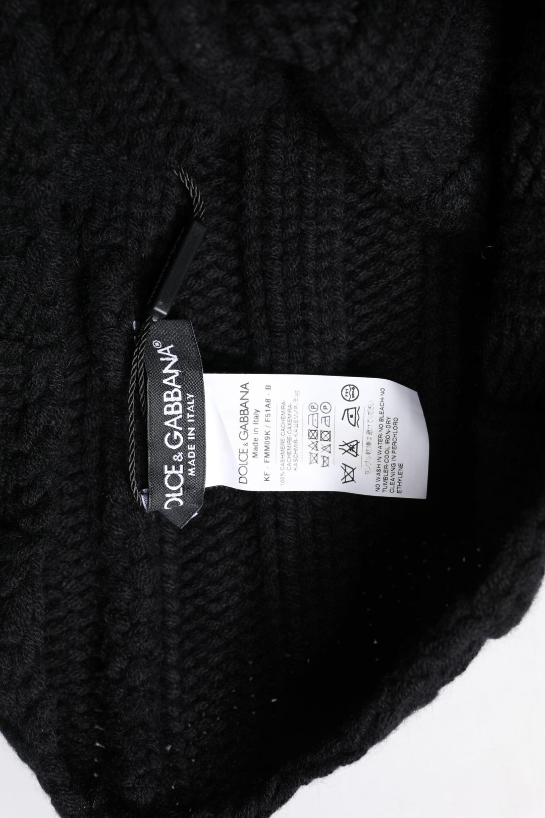 Black Cashmere Knitted Neck Warmer Foulard Scarf