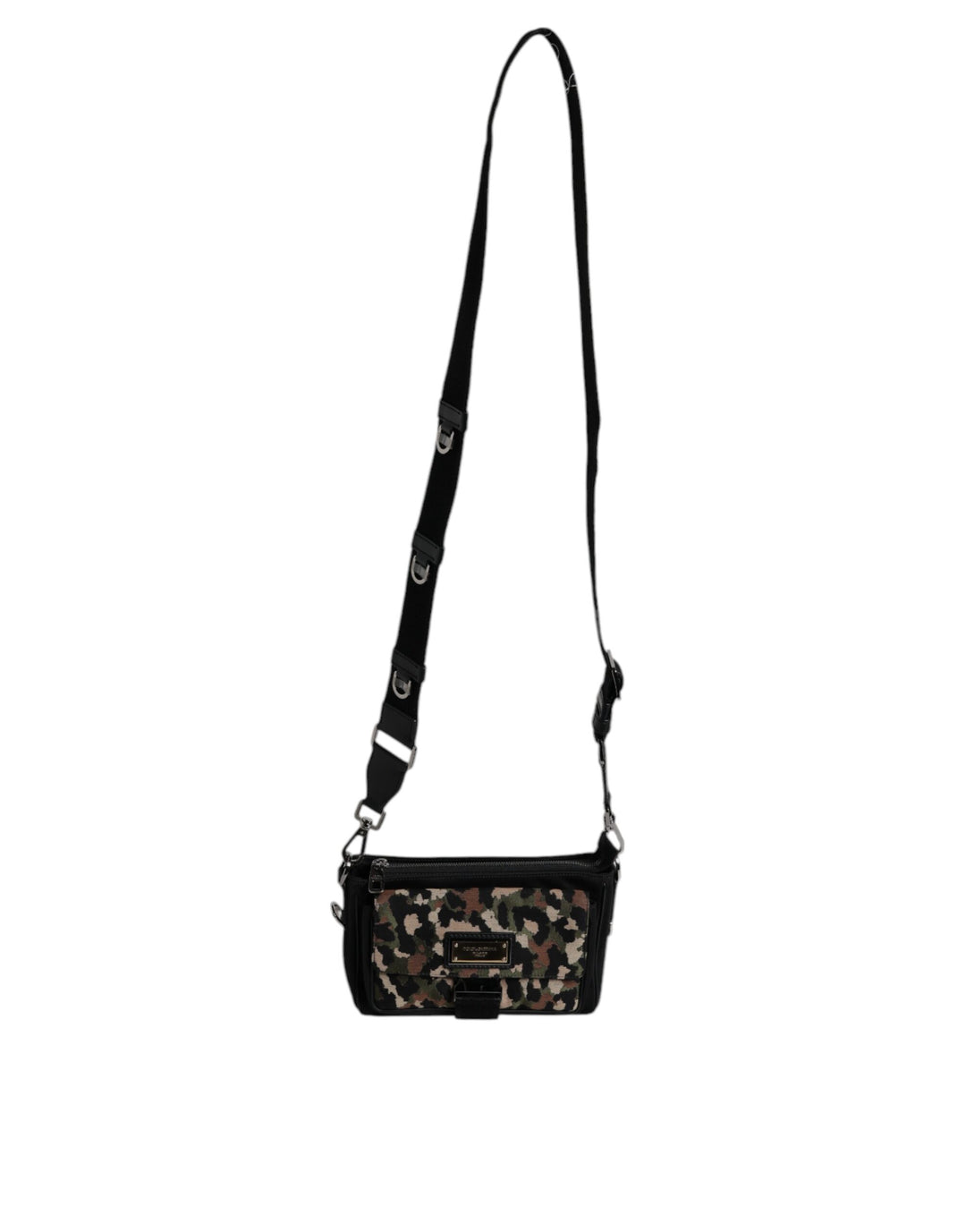 Multicolor Leopard Jacquard Crossbody Bag