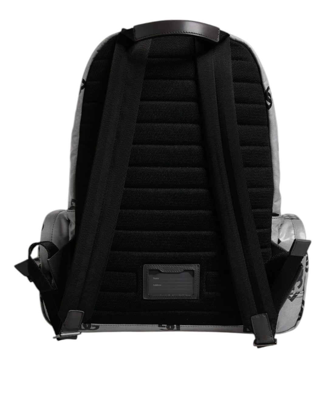 Polyester Gray Black DG Logo Plaque Backpack Bag