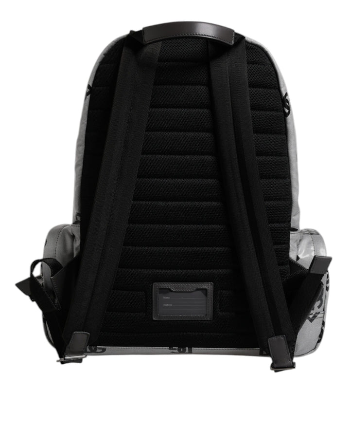 Polyester Gray Black DG Logo Plaque Backpack Bag