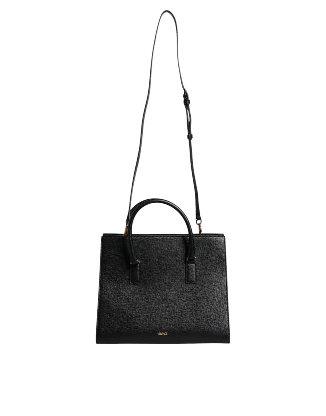 Black Large Leather Top Handle Shoulder Crossbody Bag