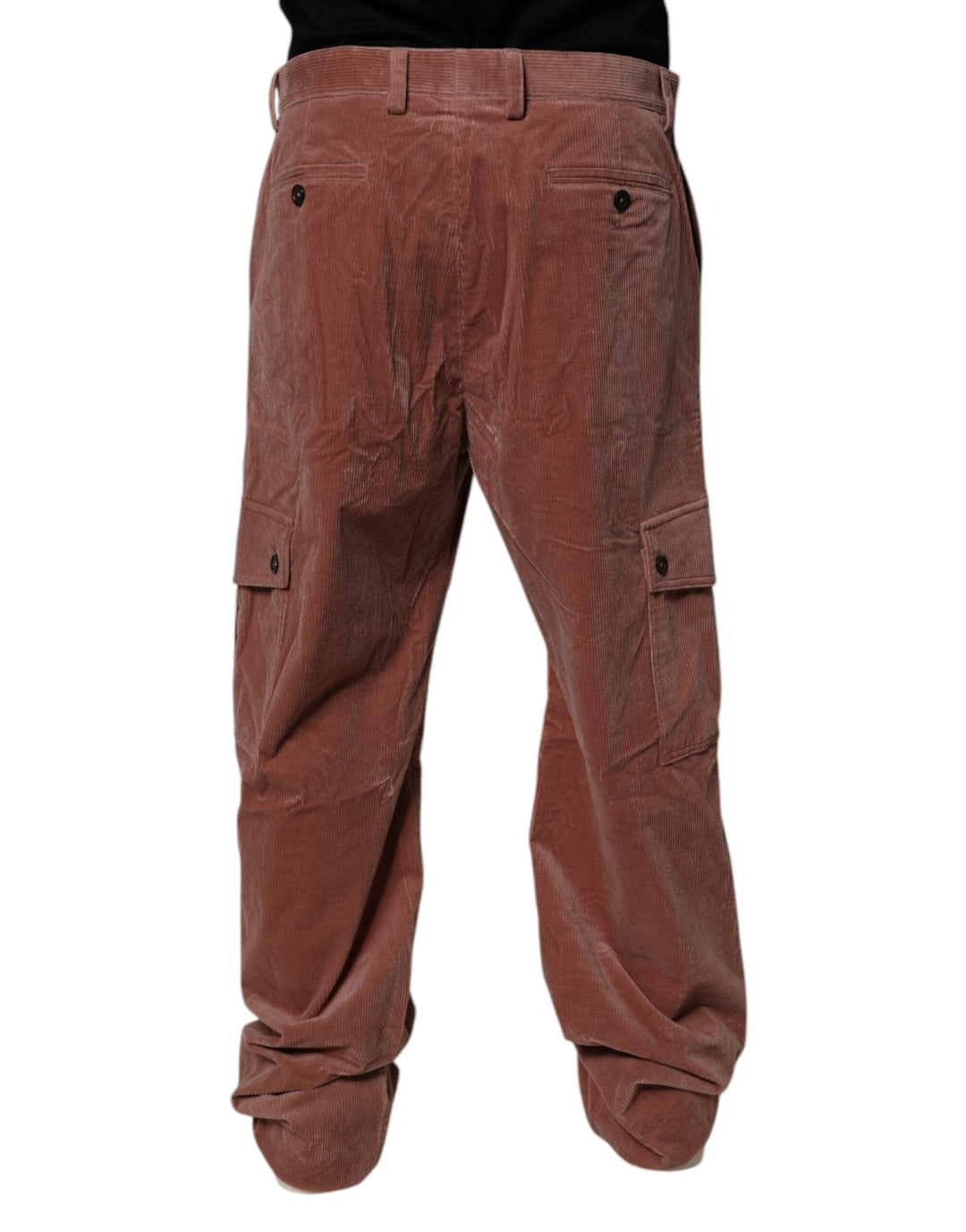 Brown Corduroy Cotton Cargo Men Denim Jeans