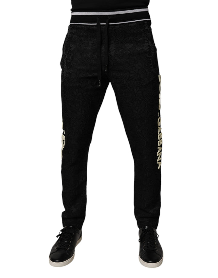 Black Mid Waist Jogger Men Sweatpants Pants