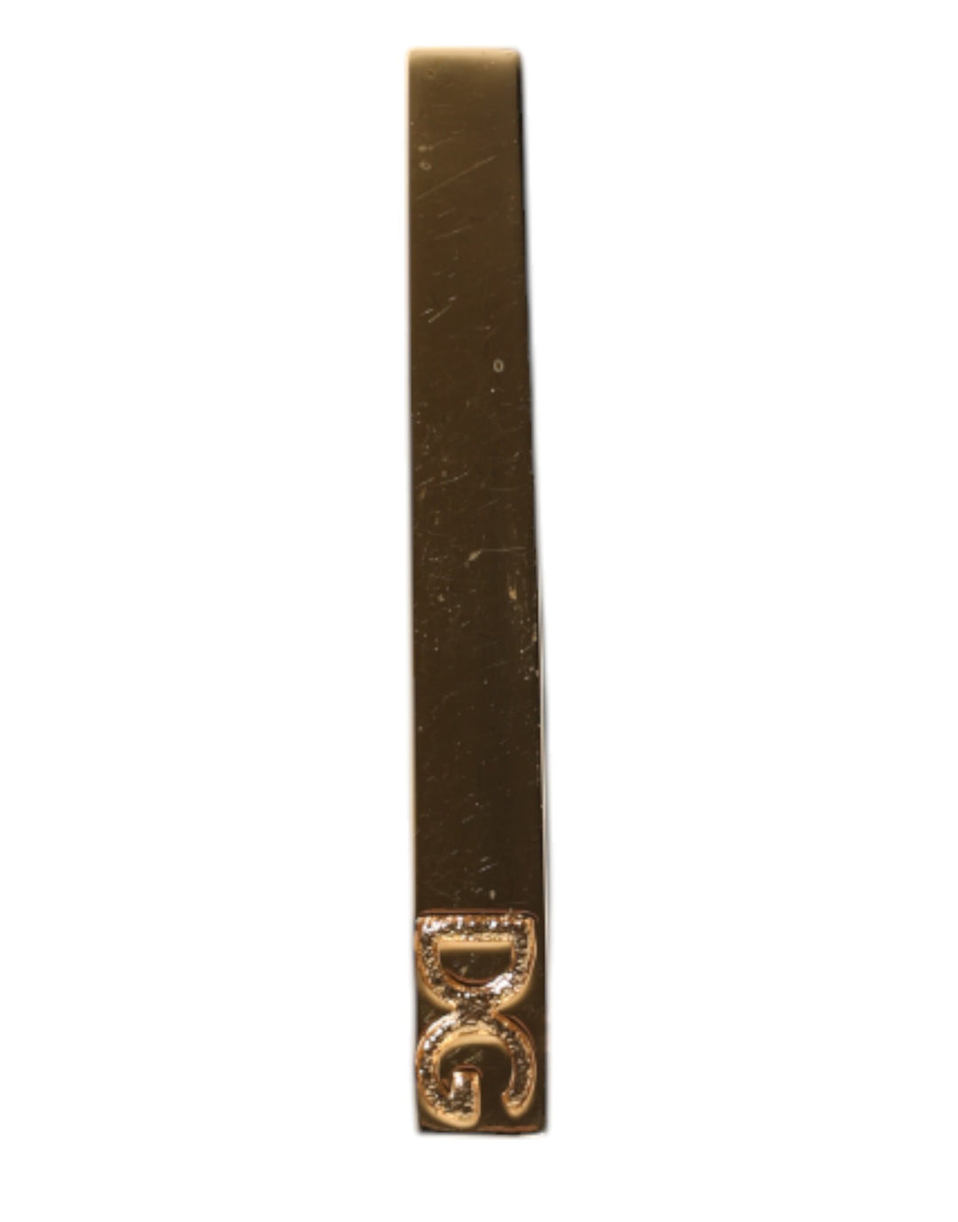Gold Tone Brass Logo Branded Tie Clip Bar