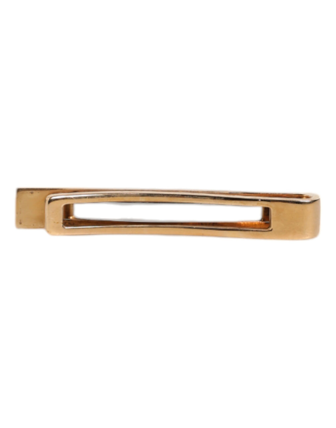 Black Sapphire Gold Tone Brass Tie Clip Bar