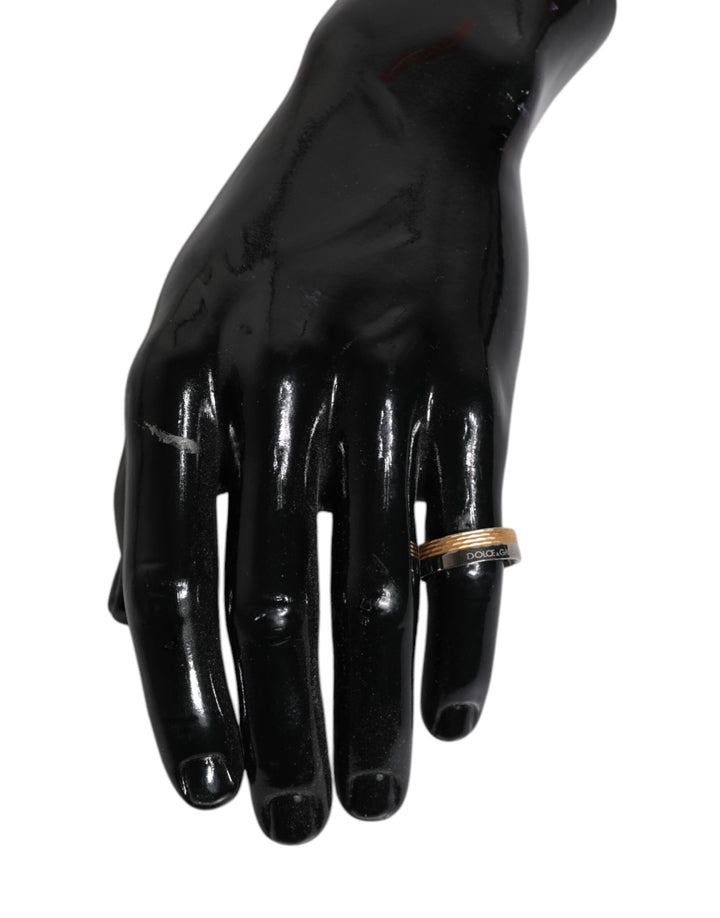 Gold Silver Tone Real Brass DG Logo Ring