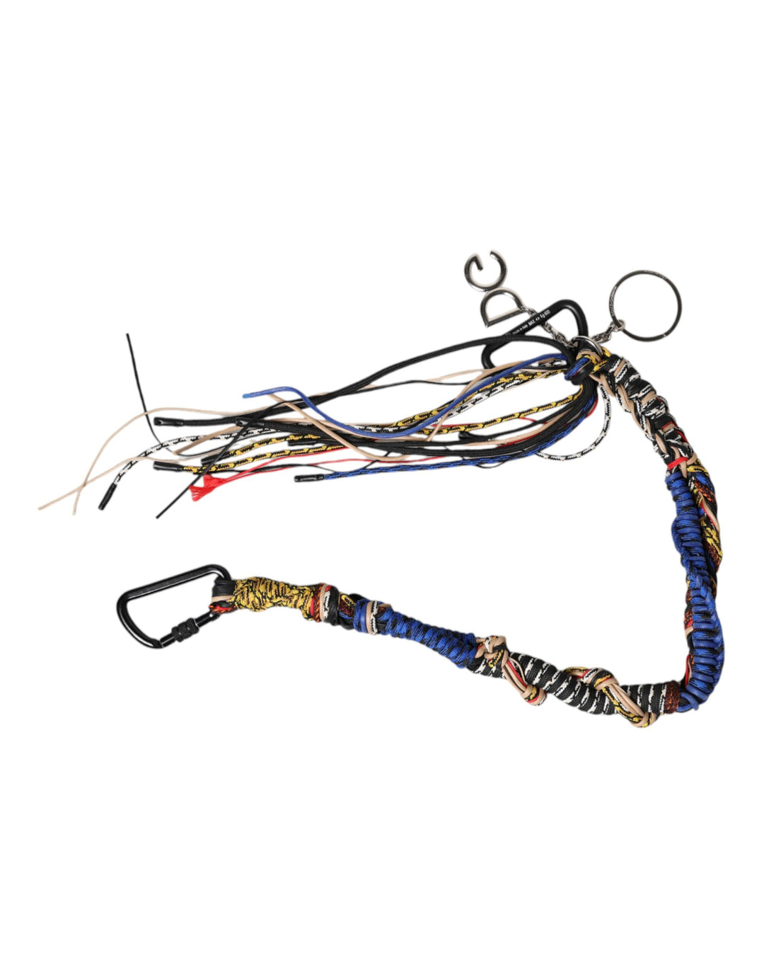 Multicolor Braided Rope Logo Bag Shoulder Strap