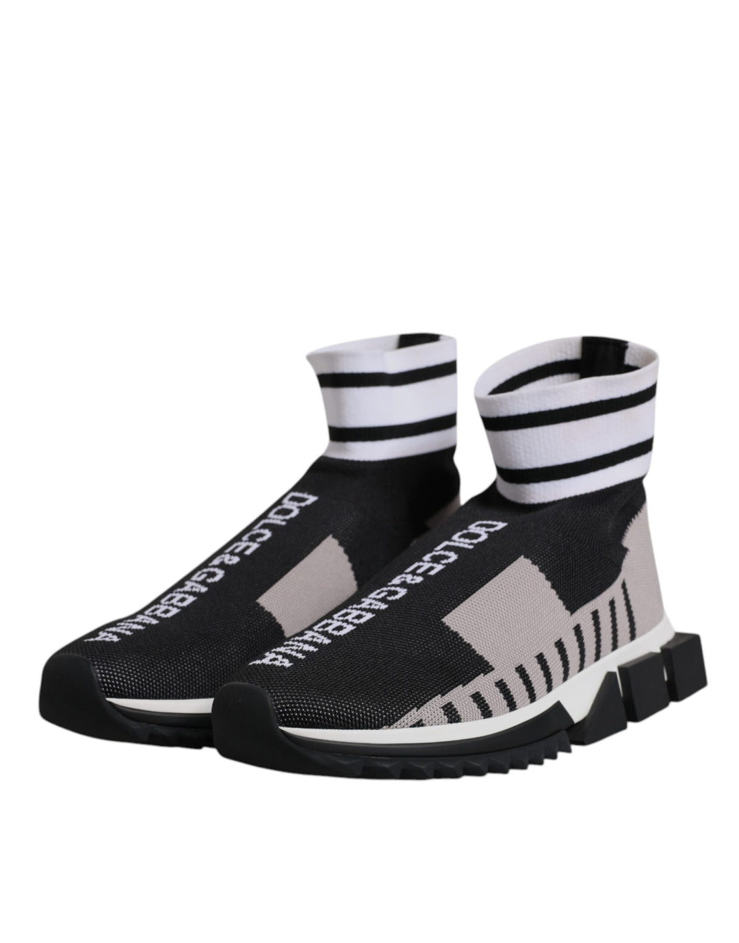 Black Gray Sorrento Socks Men Sneakers Shoes