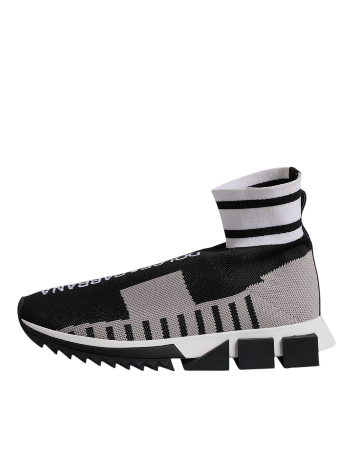Black Gray Sorrento Socks Men Sneakers Shoes