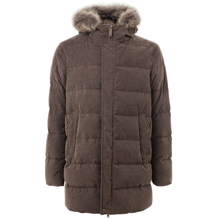 Herno Brown Cotton Bomber