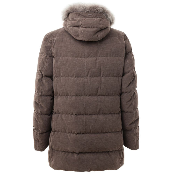 Herno Brown Cotton Bomber