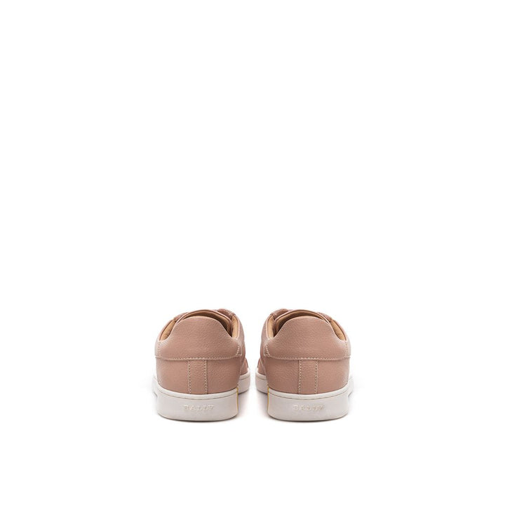 Bally Pink Fabric And Leather Low Top Sneakers