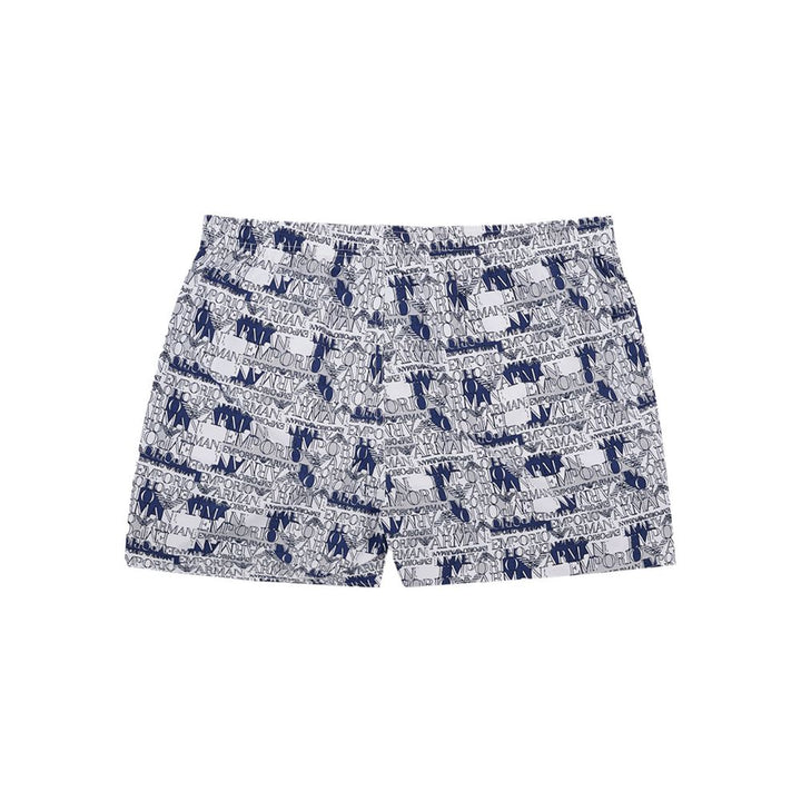 Emporio Armani White Polyester Swim Shorts