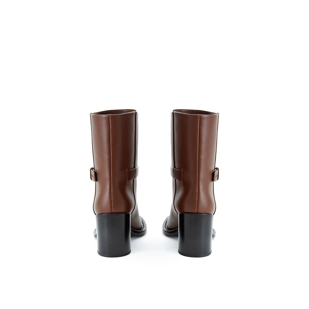 Burberry Brown Leather Ankle Boots