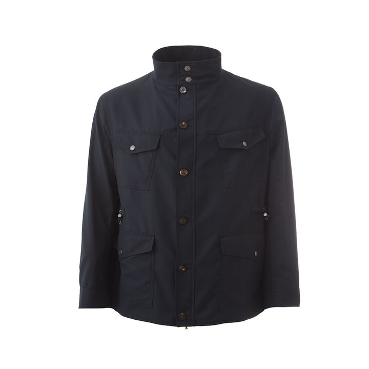Lardini Blue Wool Coat