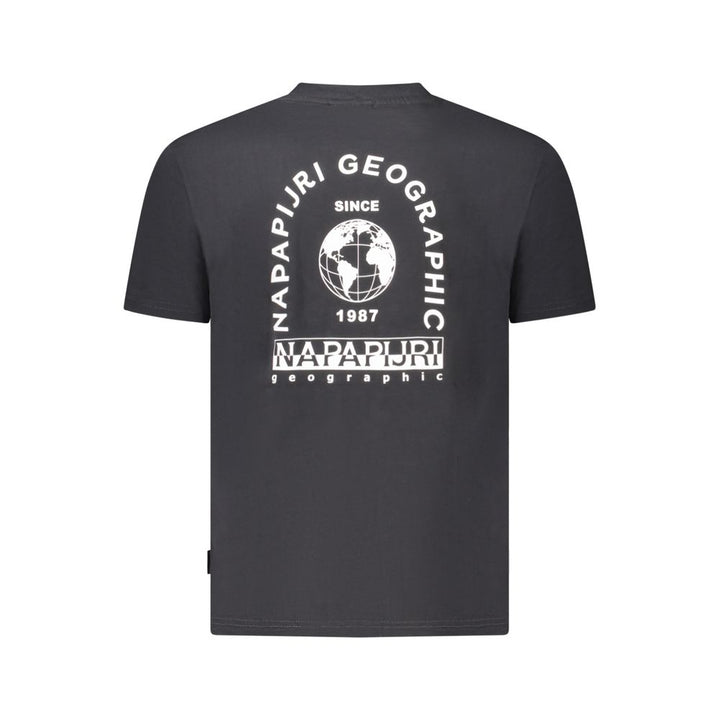 Black Cotton Men T-Shirt