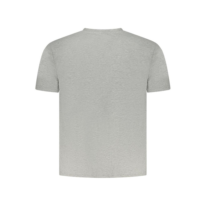 Gray Cotton Men T-Shirt