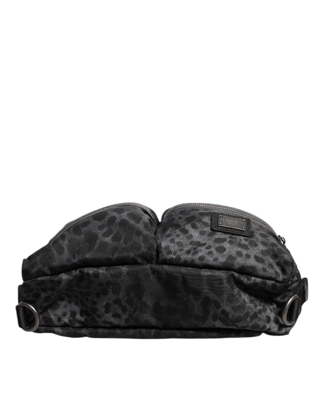 Black Gray Leopard DG Logo Belt Waist Fanny Pack Bag