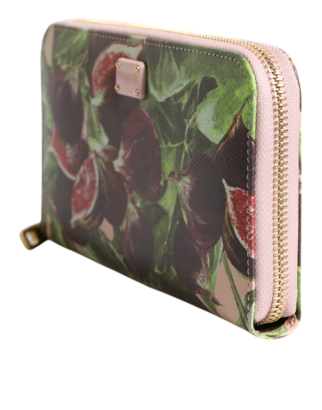 Multicolor Fig Fruit Dauphine Leather Zip Around Continental Wallet