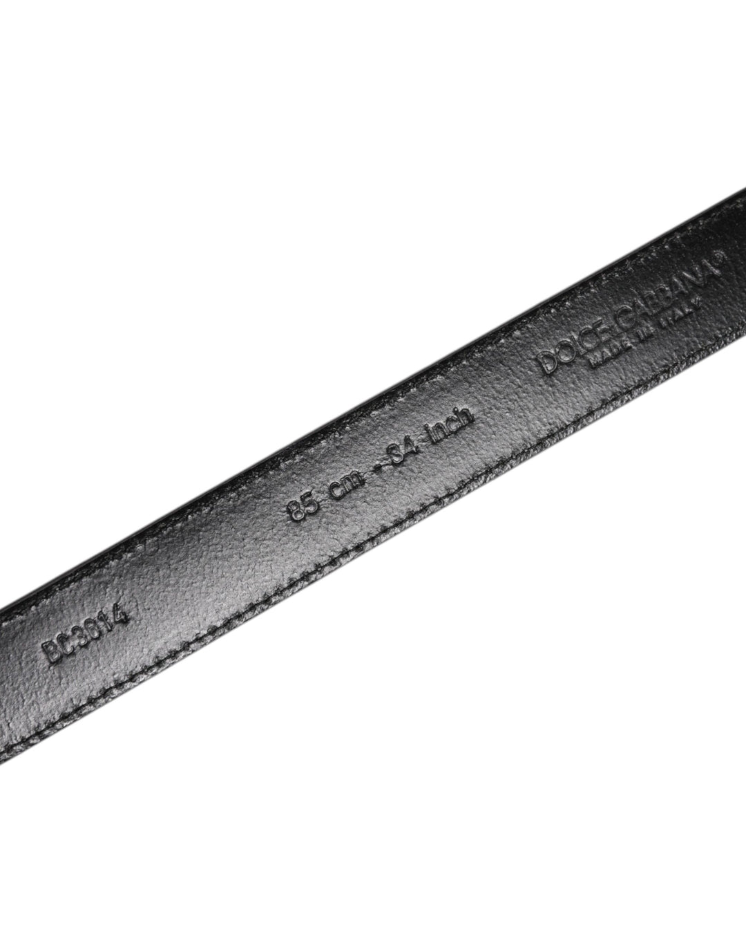 Gray Leather Silver Tone Metal Buckle Belt