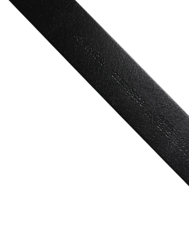 Brown Calf Leather Classic Metal Buckle Belt