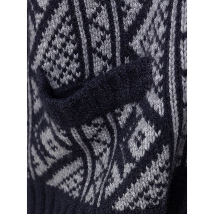 Bicolor Cashmere Cardigan