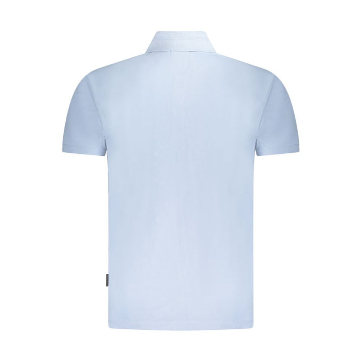 Light Blue Cotton Men Polo Shirt