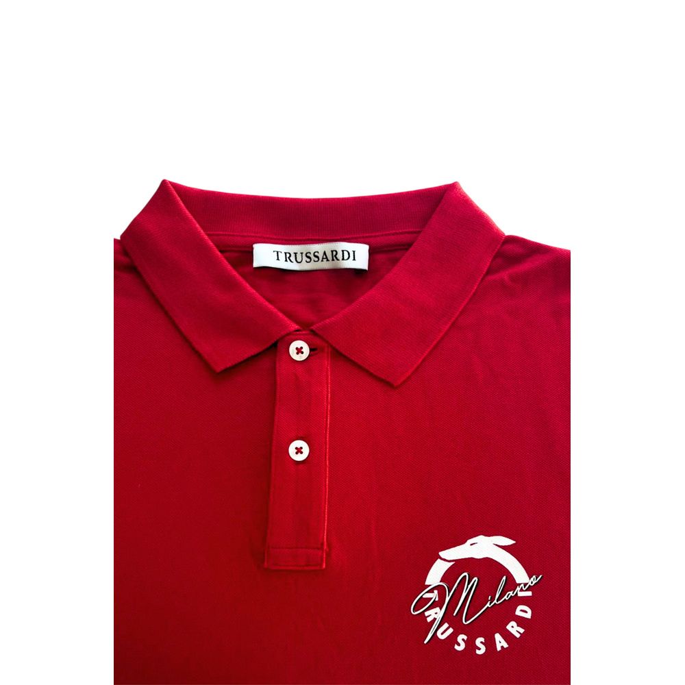 Red Cotton Polo Shirt