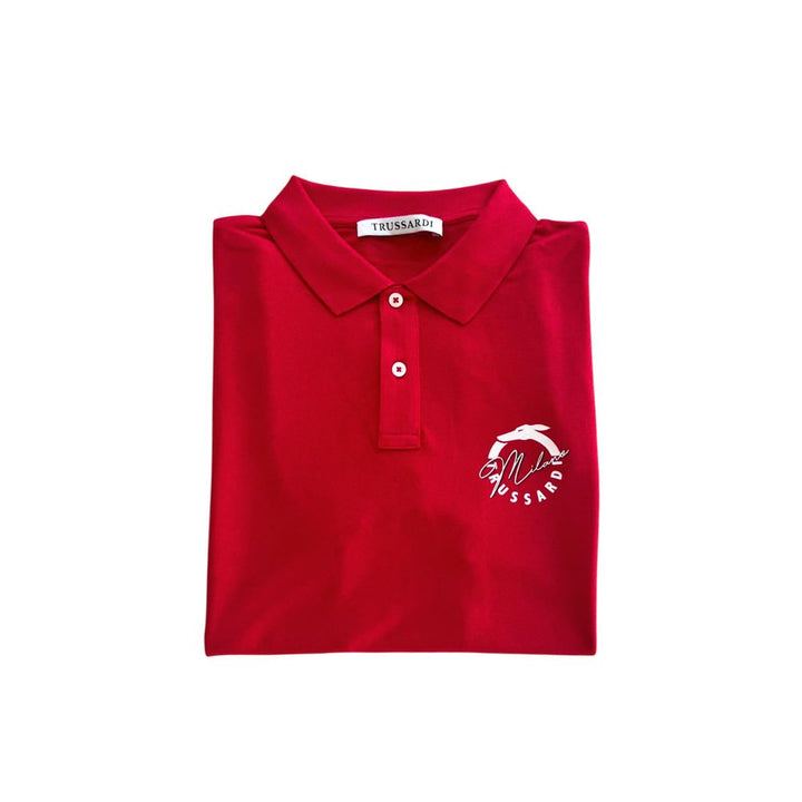 Red Cotton Polo Shirt