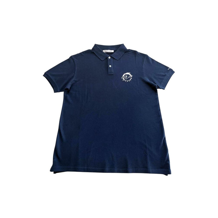 Blue Cotton Polo Shirt