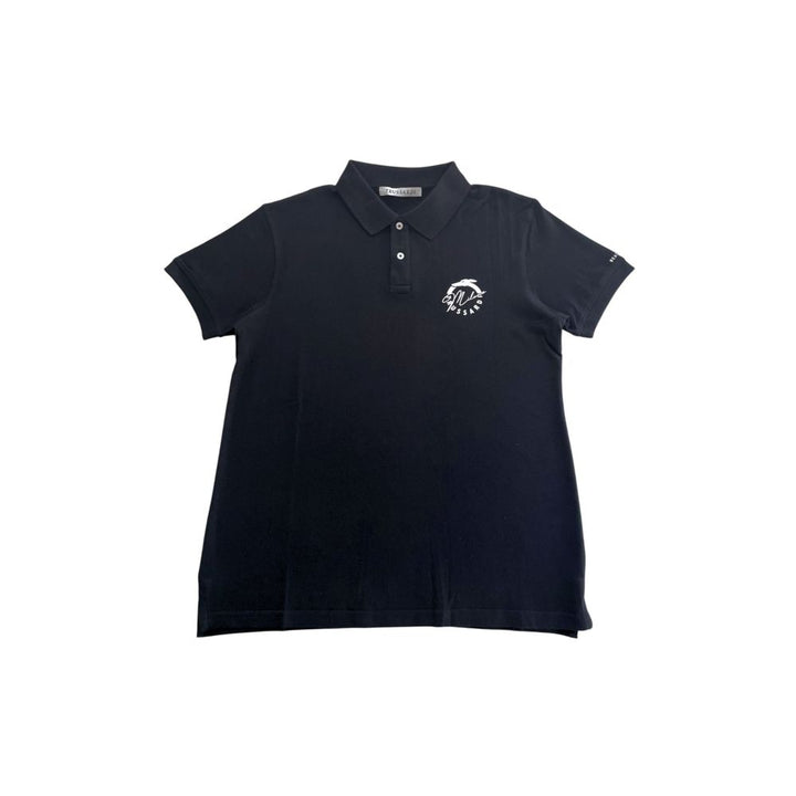 Black Cotton Polo Shirt