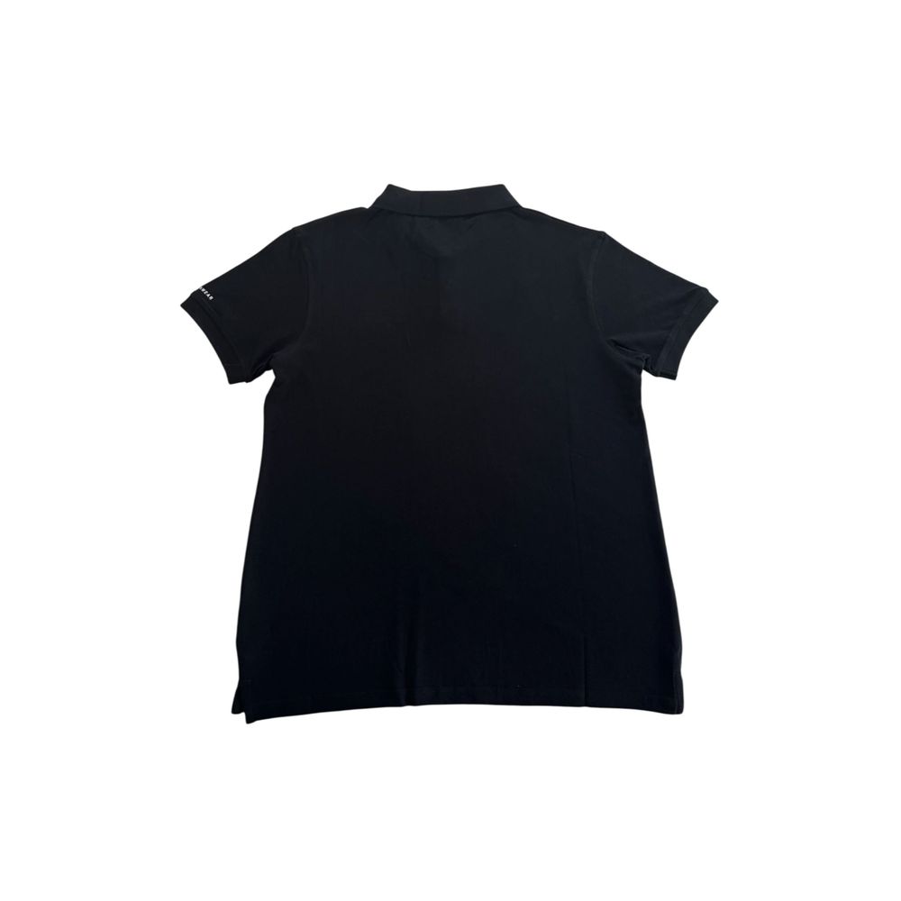 Black Cotton Polo Shirt