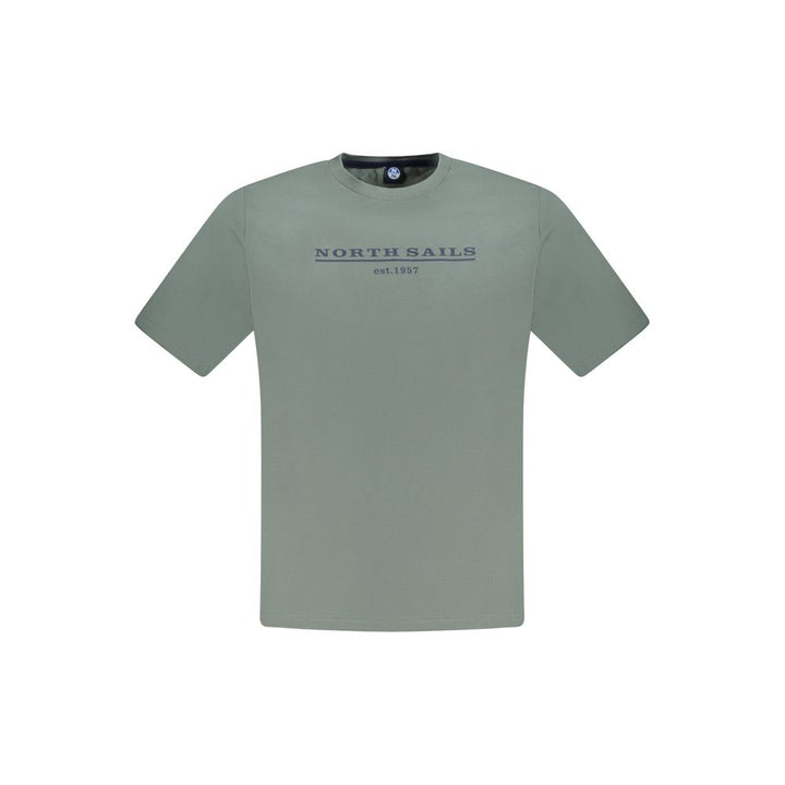 Green Cotton Men T-Shirt