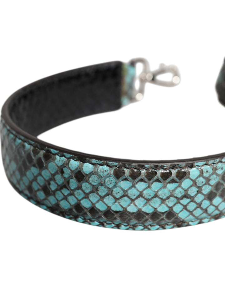 Black Blue Exotic Leather Bag Shoulder Strap