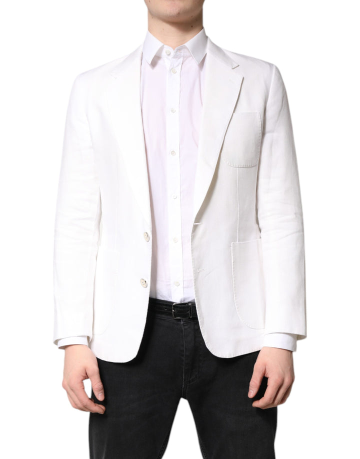 White Single Breasted Men Coat Blazer Suit