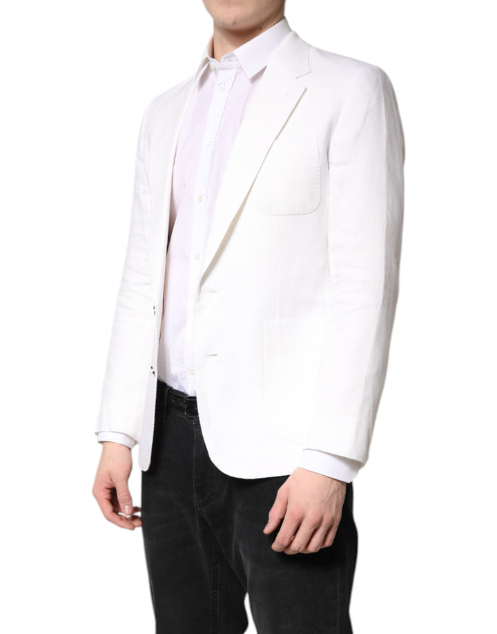 White Single Breasted Men Coat Blazer Suit