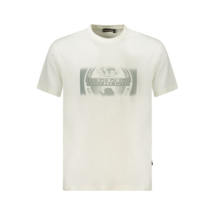 White Cotton Men T-Shirt