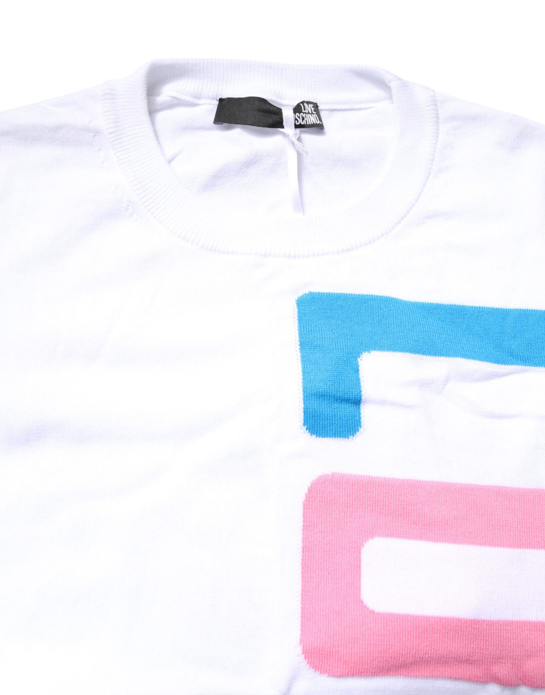 White Graphic Print Cotton Long Sleeves T-shirt