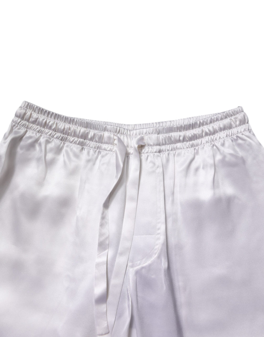 White Satin Silk Men Pajama Set Sleepwear