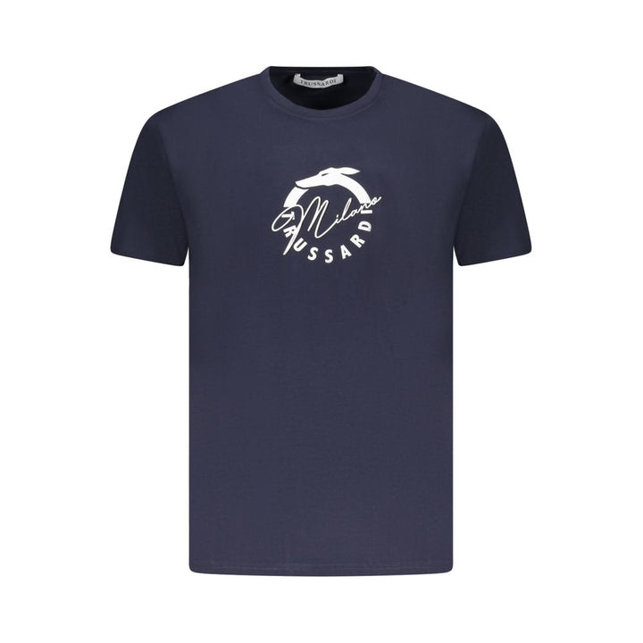 Blue Cotton Men T-Shirt