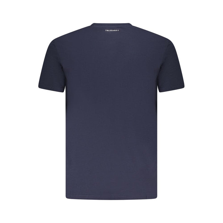 Blue Cotton Men T-Shirt