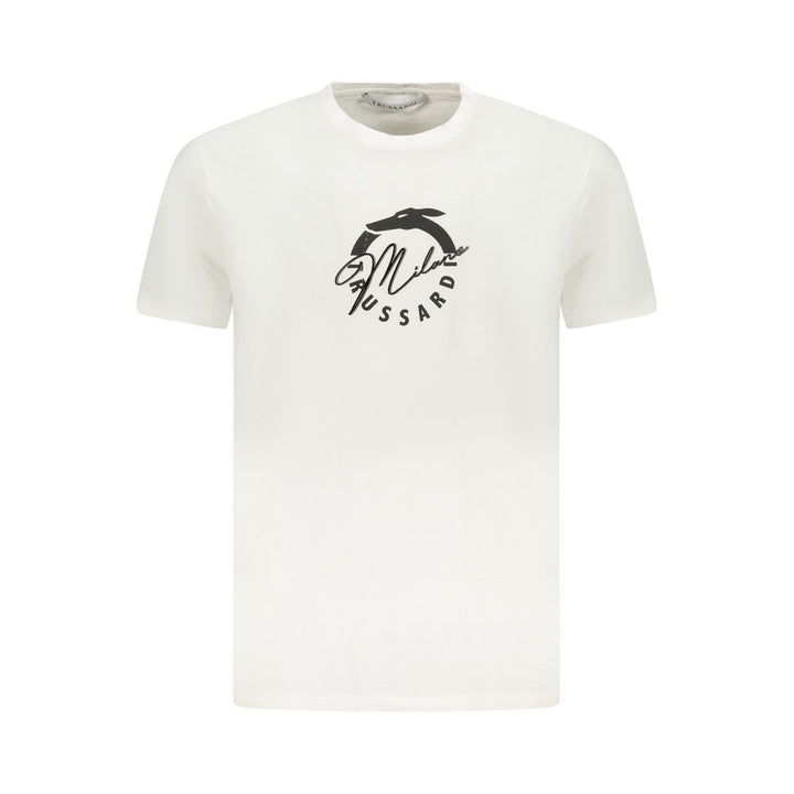 White Cotton Men T-Shirt